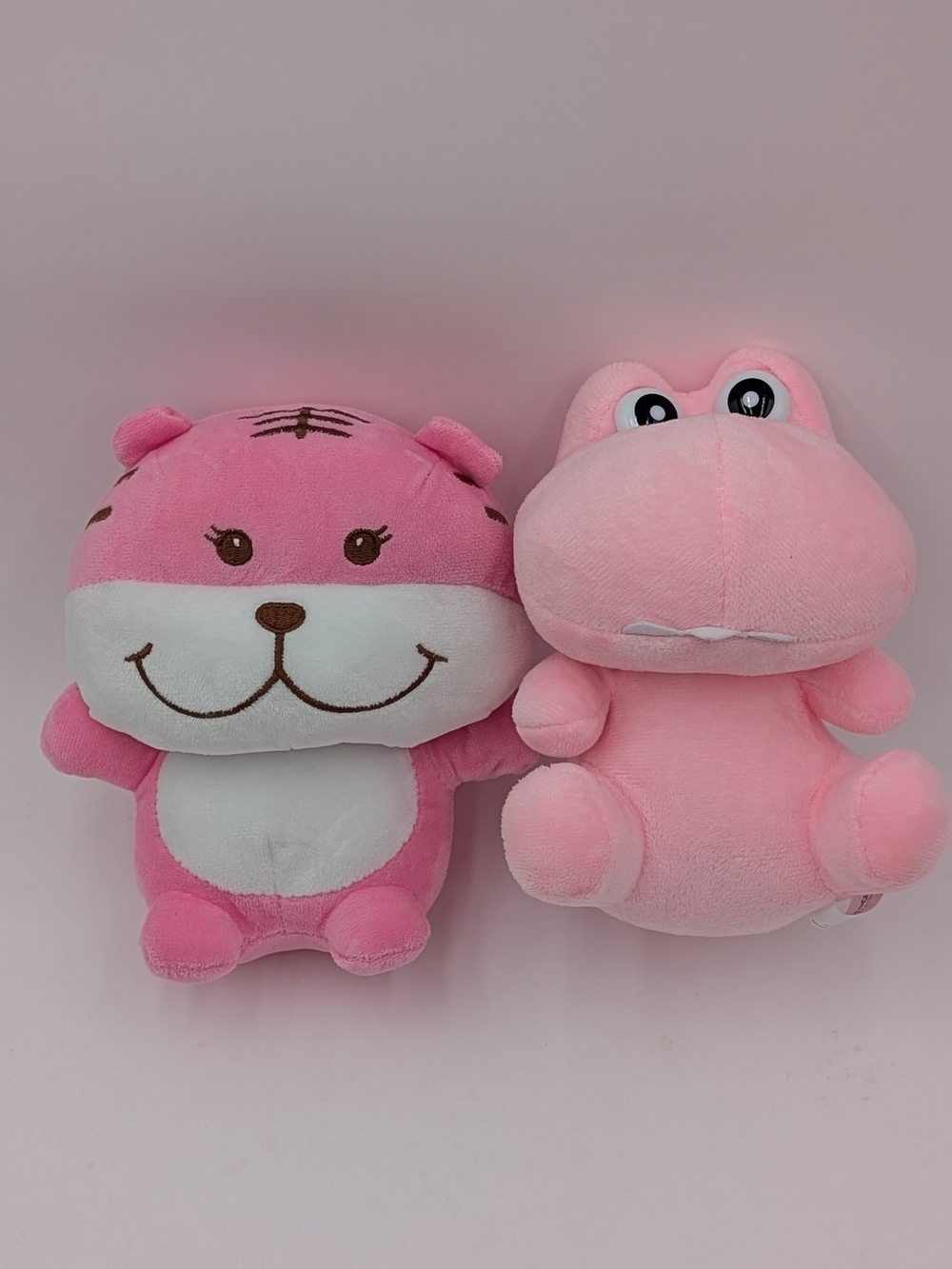 Pink Cute Adorable Tiger And Dinosaur Bundle Coast To Coast Plushies Soft Toy